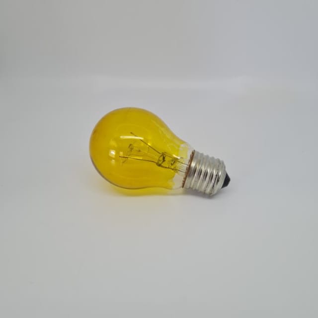 Compra BOMBILLA INCANDESCENTE COLOR AMARILLA TRANSPARENTE A-19 40W