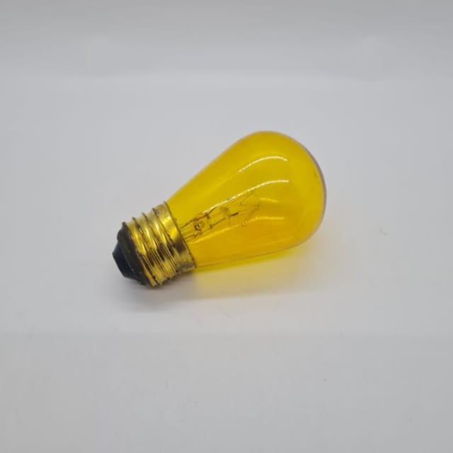 Compra BOMBILLA INCANDESCENTE ROTULO TRANSPARENTE AMARILLA 10-11W ST45X85MM S-14