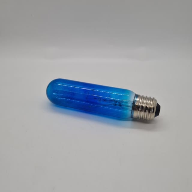 Compra BOMBILLA INCANDESCENTE TUBULAR T10 COLOR TRANPARENTE AZUL 40W 110V