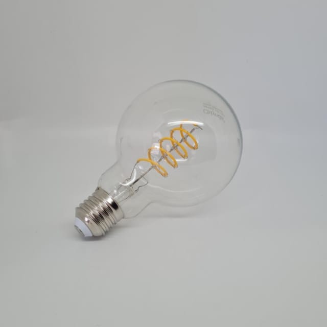 Compra BOMBILLA LED vintage GLOBO G30 3.75” CLARA filamento espiral 6W 3000K dimmerizable