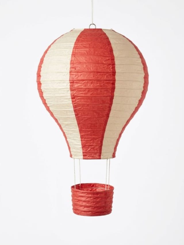 Compra PANTALLA PAPEL GLOBO ROJO/BLANCO 12"
