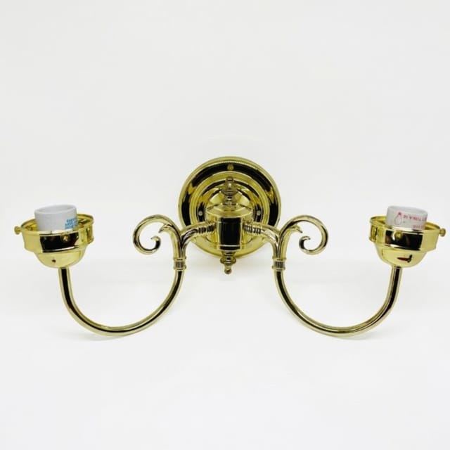 Compra LAMPARA PARED 2 LUCES  8" BRONCE BRILLANTE/CRISTALINA