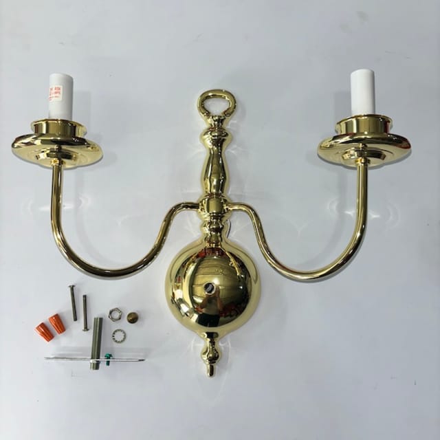 Compra LAMPARA PARED 2 LUCES CHANDELIER BRONCE BRILLANTE ARW9-2
