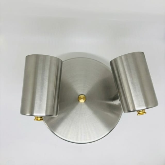 Compra LAMPARA PARED DE 2 BOMBILLAS GLOBO CROMADA (SIN BOMBILLA)