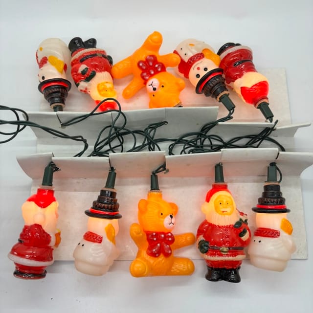 Compra SERIE 10 LUCES FIGURAS NAVIDEÑAS CORDON VERDE