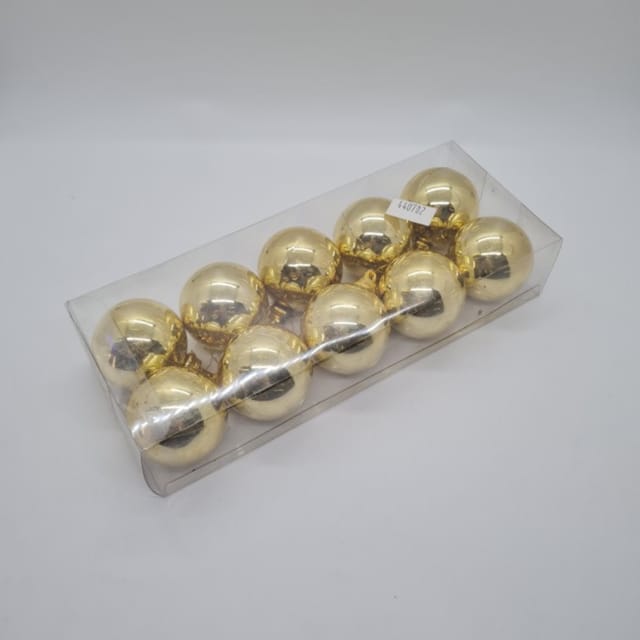 Compra BOMBA BRILLANTE DORADA 40MM (10 UNIDADES)