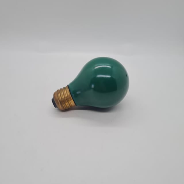 Compra BOMBILLA INCANDESCENTE COLOR CERAMICO VERDE 25W 240V A-19 E27