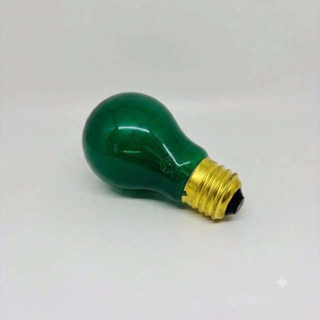 Compra BOMBILLA INCANDESCENTE COLOR CERAMICO VERDE 15W A-15
