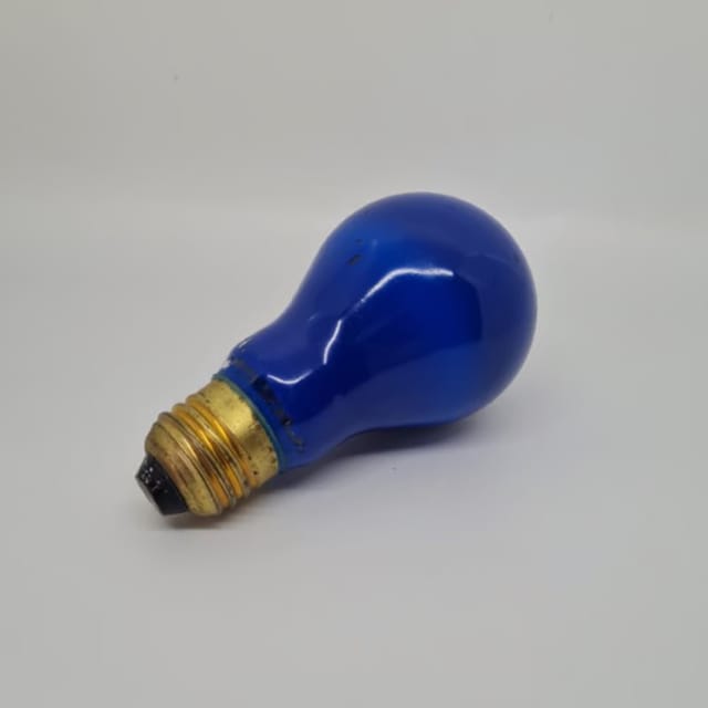 Compra BOMBILLA INCANDESCENTE COLOR CERAMICO AZUL 40W A-19 125V