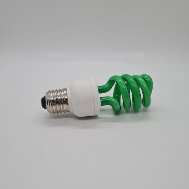 Compra BOMBILLA FLUORESCENTE COLOR VERDE ESPIRAL
