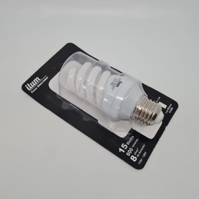 Compra BOMBILLA FLUORESCENTE ESPIRAL 15W 120V 6500K