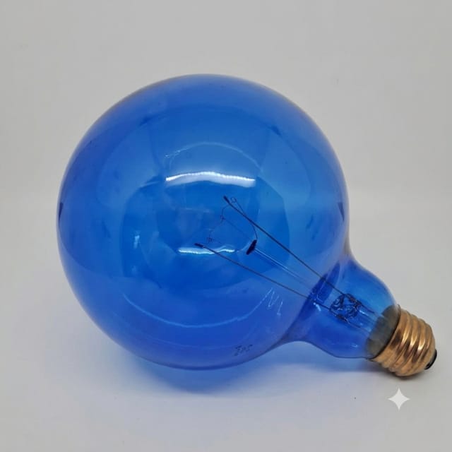 Compra BOMBILLA INCANDESCENTE GLOBO G40 5" TRANSPARENTE COLOR AZUL 40W