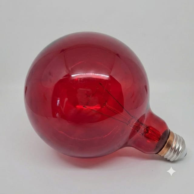 Compra BOMBILLA INCANDESCENTE GLOBO G40 5" TRANSPARENTE COLOR ROJO 40W