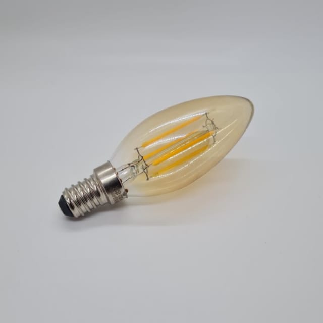 Compra BOMBILLA LED vintage E14/S VELA CLARA ÁMBAR 4W 3000K 100-277V