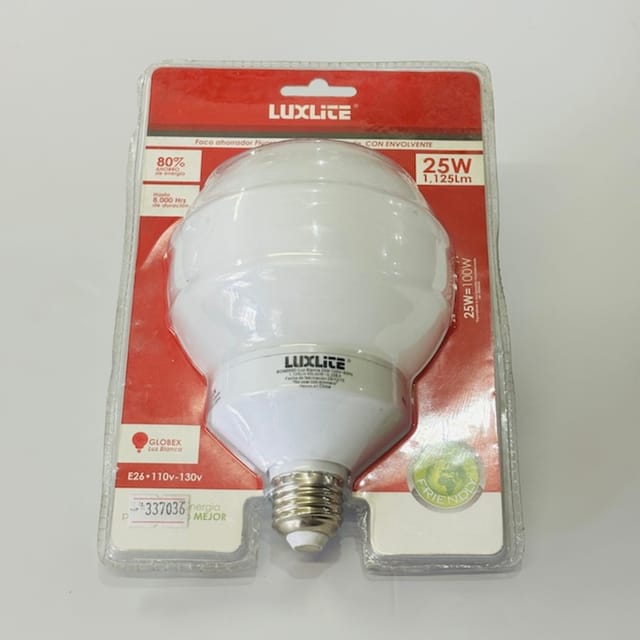 Compra BOMBILLA FLUORESCENTE GLOBO G40 25W 120V 6500K
