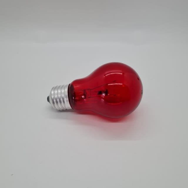 Compra BOMBILLA INCANDESCENTE COLOR TRANSPARENTE A-19 25W ROJA