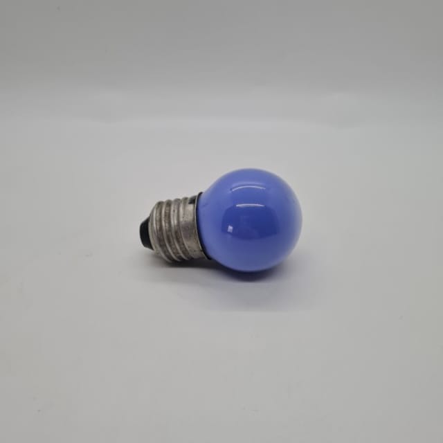 Compra BOMBILLA INCANDESCENTE ROTULO REDONDA G40MM 10W CERAMICO AZUL