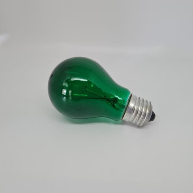 Compra BOMBILLA INCANDESCENTE COLOR TRANSPARENTE A-19 25W VERDE